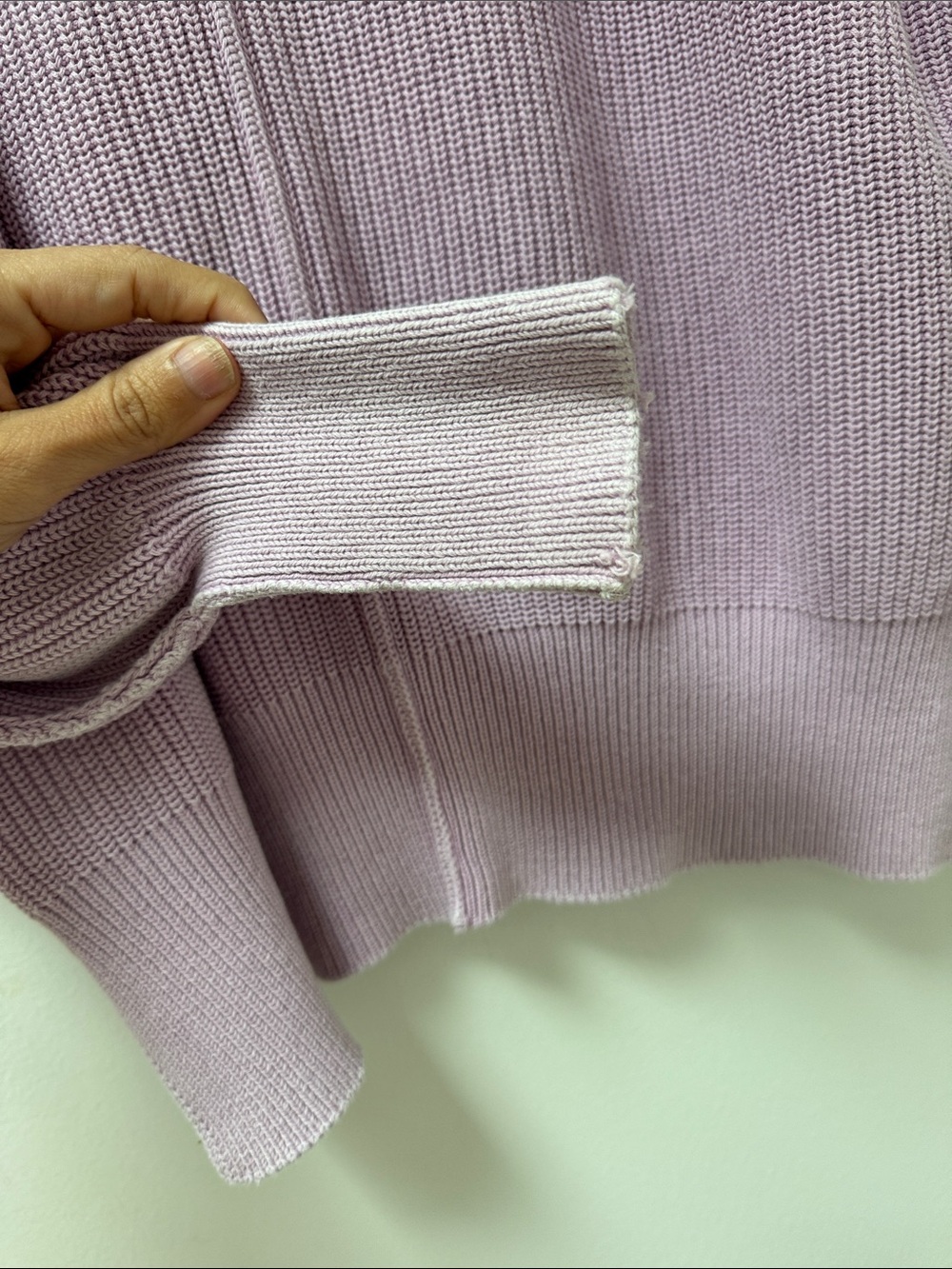 aerie Dusty Lilac Ribbed Oversized Sweatshirt - Picture 4 of 10